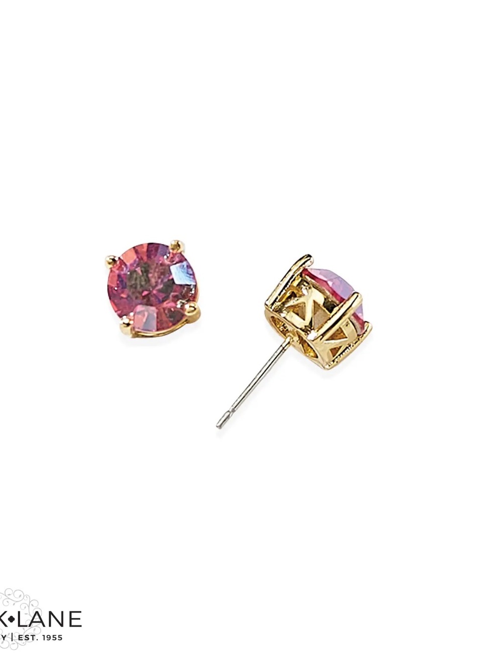 Park Lane Iridescent Coral Impression Stud Earrings NIB - Picture 2 of 3
